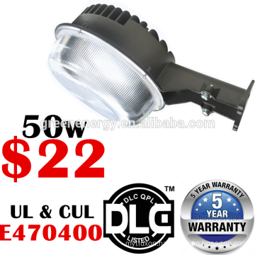 DLC ETL CE certified led wall lamp outdoor 20w 30w 50w 58w70w 5 year warnnaty